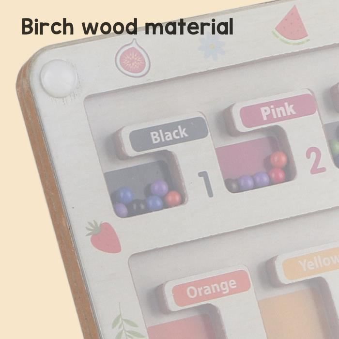 Labyrinthe Magnétique Numérique – Jeu Montessori En Bois Pour 2-5 Ans, Apprendre Couleurs Et Chiffres, Motricité Fine
