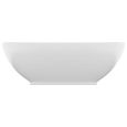 💚MEXP- Lavabo ovale de luxe Lave main Vasque Blanc mat 40x33 cm Céramique☆5469-2