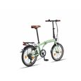 Vélo pliant PACTO TEN - 6 vitesses Shimano - cadre en acier - haute qualité - vert-2