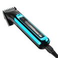 220v Tondeuse à Cheveux Barbe Sans fil Electrique ou Batterie Rasoir Sec ou Humide Double Usage Bleu-2