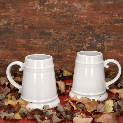 Lot De 4 Chopes à Bière Artisanales En Verre - 250 Ml - Fond étoilé - Avec Anse - Pour Fêtes Et Dégustation