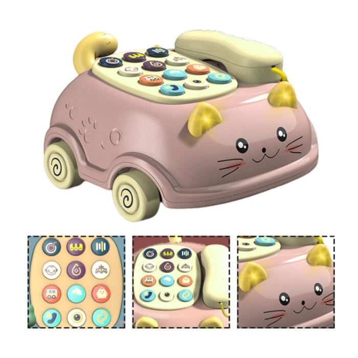 Jouet Téléphone Bébé Musical Avec Lumières - Smartphone Dinosaure Éducatif Pour Enfants 6 à 18 Mois