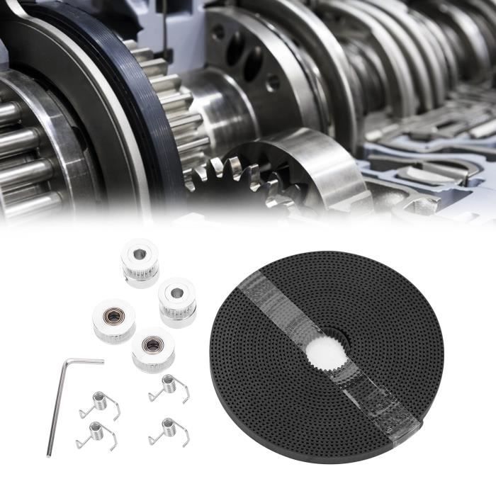 Poulie Synchrone GT-2 20T & 60T + Courroie 200mm - Aluminium, Alésage 8mm | Pour CNC, Machines-outils - 10