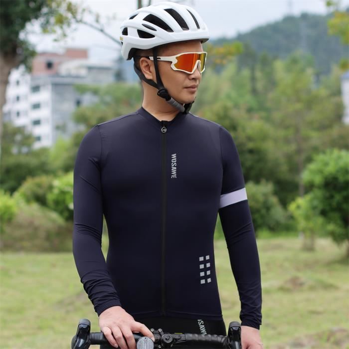 Jaune Fluo Maillot de Cyclisme Homme Hiver Thermique Fleece Manches Longues  + Tenue Cycliste GEL Vélo Tenue d VTT Set - Cdiscount Sport