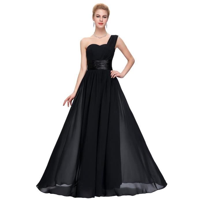 Robe de Soiree Femme Longue Evasee Sans Manche Noir Adulte MP10464822 Noir Cdiscount Pret a Porter