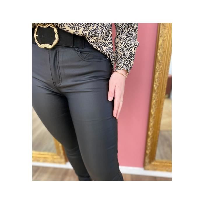 Jean huilé online noir femme