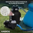 AREBOS Système de Filtre à Sable avec Pompe 400W + 700g de balles de Filtre | Noir | 10200 L/h | jusqu'à 20 kg de Sable-3