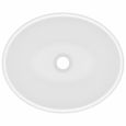 💚MEXP- Lavabo ovale de luxe Lave main Vasque Blanc mat 40x33 cm Céramique☆5469-3