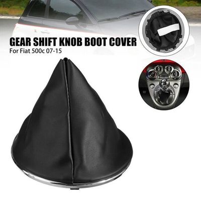 Soufflet De Levier De Vitesse Cuir PU Pour Fiat 500C (2007-2015) - Remplace 55344016, 50295325 - Installation Facile