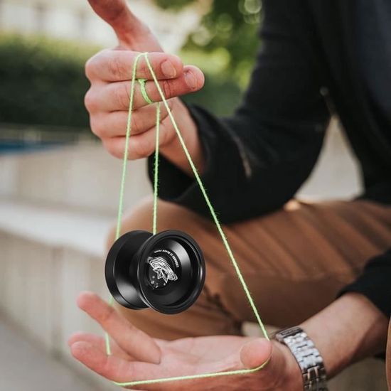 Yo-yo Professionnel En Aluminium – 2 Roulements (sensible/non Sensible) – Débutants Et Experts – Kit Avec Gant, Cordes, Manuel