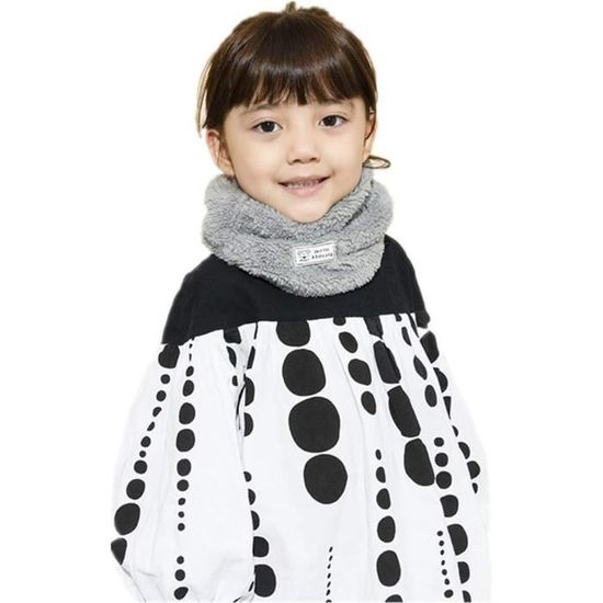 Lot De 2 Cache-cou Enfants En Coton - Écharpe Bébé Fille Garçon, Coupe-vent, Hiver, Taille 38x20 Cm, Extensible