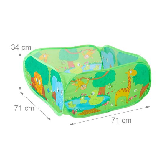 Relaxdays Piscine A Balles 50 Balles Tente Jeu Boules Pop Up Interieur Jungle Animaux Hxlxp 34 X 71 X 71 Cm Vert Achat Vente Balle Frisbee Piscine A Balles 50 Balles Cdiscount