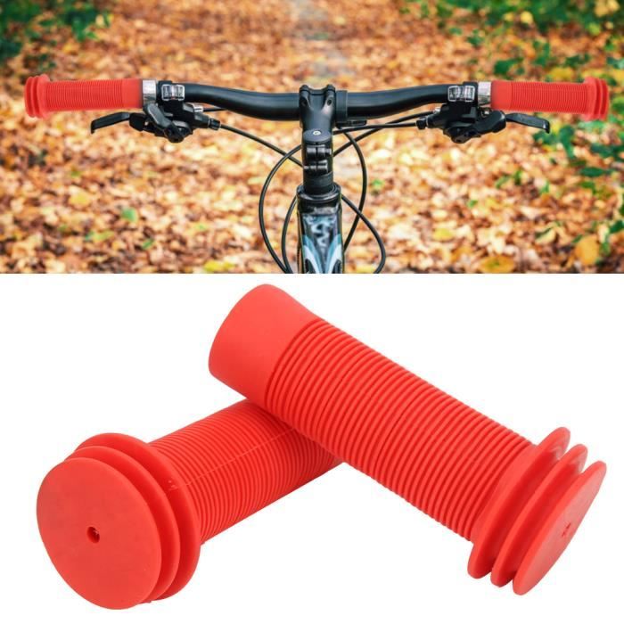 Lot De 2 Poignées Guidon Vélo Enfant - Forme Champignon, Caoutchouc Souple Antidérapant - Pour Vélos, Scooters