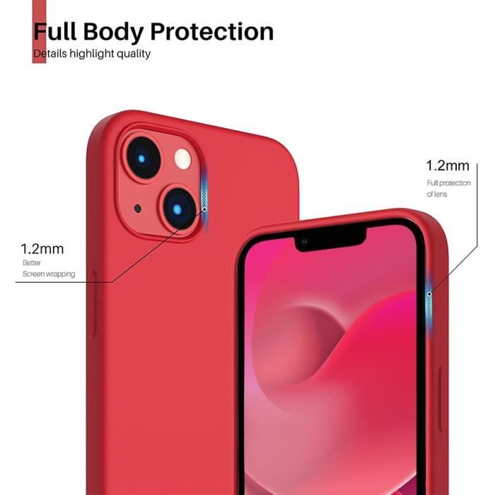 Coque Pour iPhone 13 Protection Gel Silicone Mat - Rouge - Cdiscount  Téléphonie