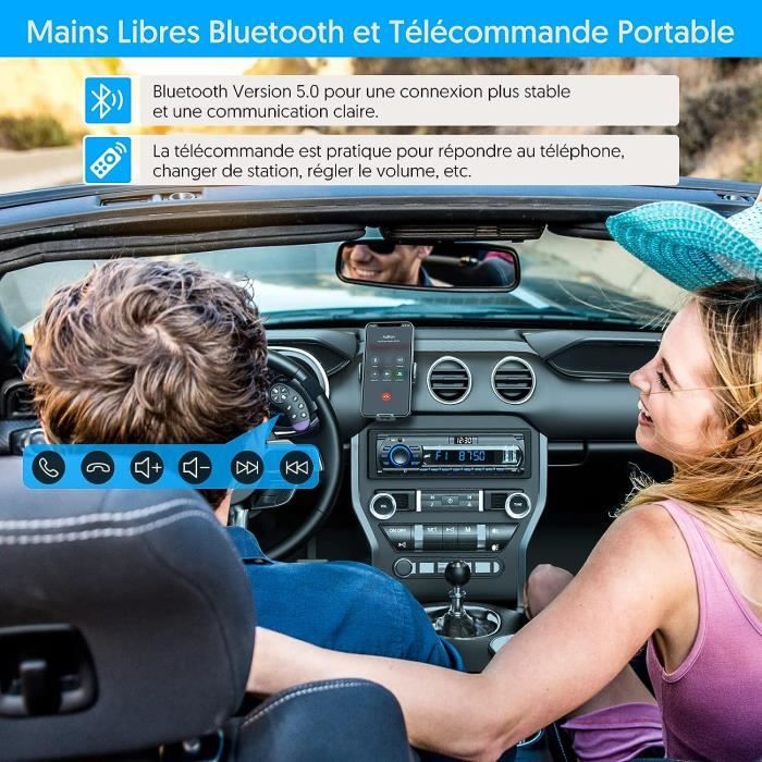 Autoradio Bluetooth Cd Dvd Lecteur, Rds Poste Radio Voiture Bluetooth 5.0  Mains-Libres 1 Din Autoradio Fm Avec Usb Micro Sd [u32] - Cdiscount Auto
