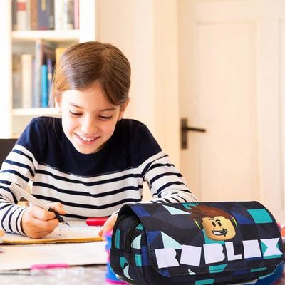 Trousse Scolaire Grande Capacité Roblox Pour Garçon – Double Fermeture, Motifs Gaming, Légère Et Résistante