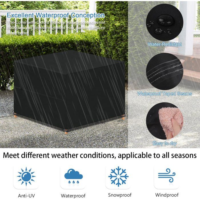 Housse De Protection - Argent - 120x60x90cm - Tissu Oxford 420D - Étanche - Résistante Aux Intempéries - Jardin