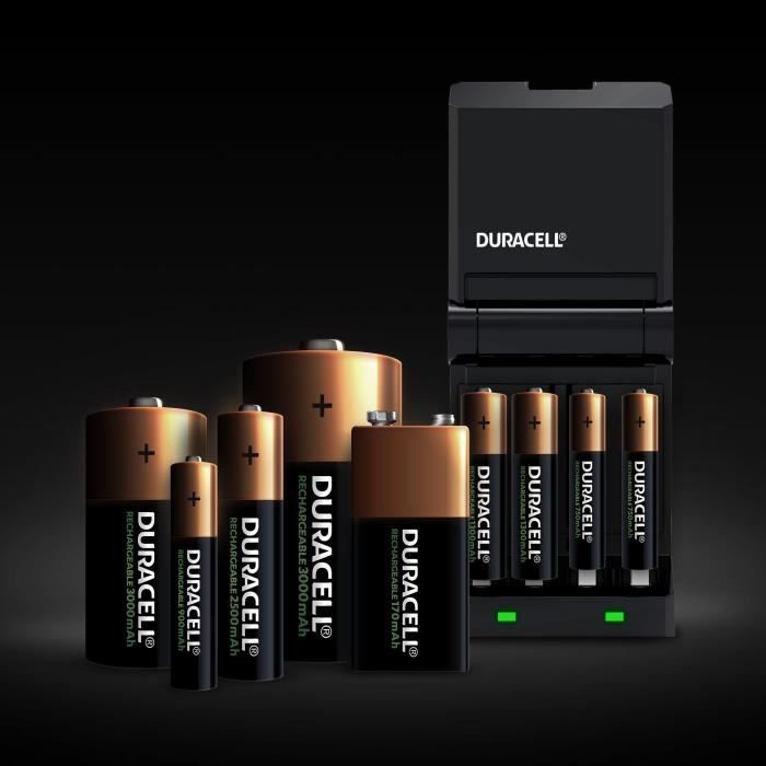 Pack de 6 piles alcalines AAA Duracell Plus 1.5V LR03 Noir - Piles