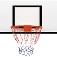 DREAMADE Panier de Basketball en Acier et Nylon, Cadre et Filet Robuste Adapté pour Adultes et Enfants, Panneau Non Inclus-0