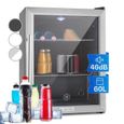 Réfrigérateur pose libre Klarstein Beersafe XL - 60 L - LED - Porte vitrée - Gris-0