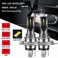 2PCS Ampoules de phare H4 LED 80W ultra-haute luminosité 6000K blanc-0