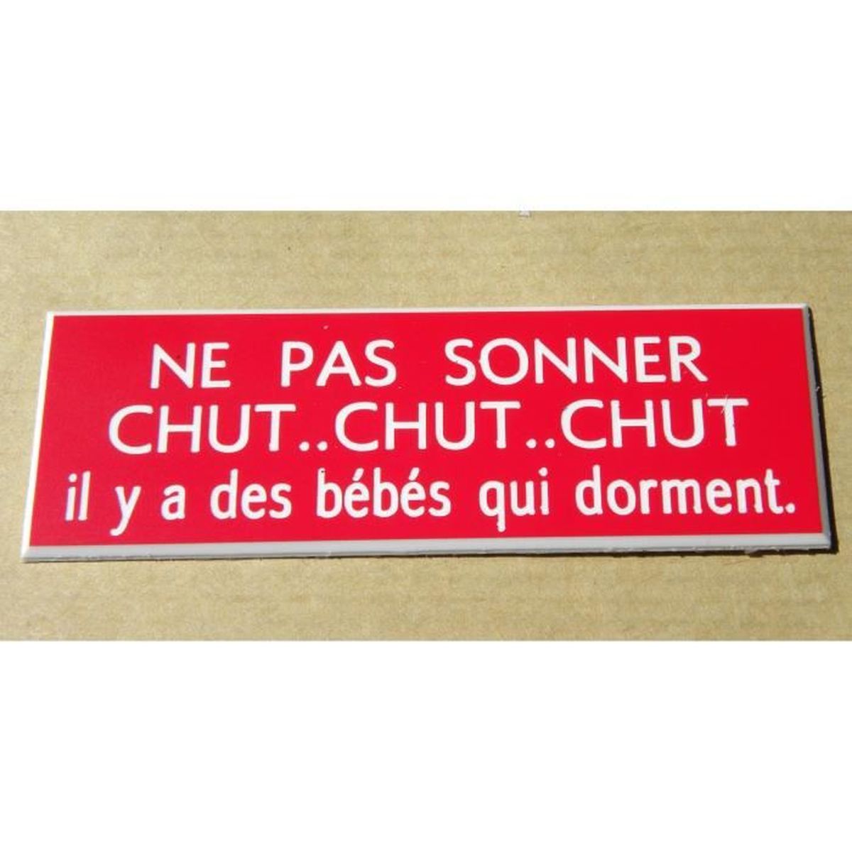 Plaque Gravee Ne Pas Sonner Chut Chut Il Y A Bebe Qui Dort Ft 50x150 Mm