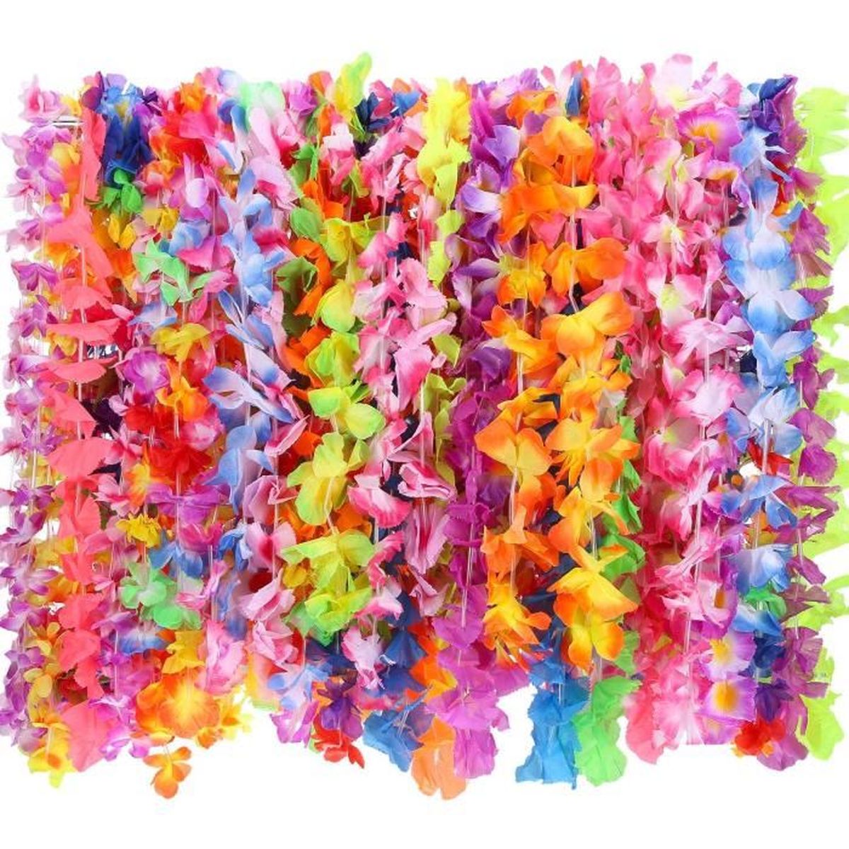 35 Couleurs 36 Pièces Colliers Leis Fleurs Hawaiian Collier Hawaien pour Beach Thèmes de Plage Fournitures de Fête Décorations Favors Ornements 