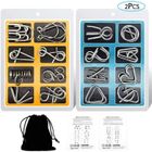 FELIXINJIANG Casse-tête métallique Wire Set de 16 - IQ Test Disentanglement Puzzles - Pour Enfants et Adultes