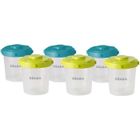 BEABA Béaba Portion Clip Set de 6 Pots de Conservation 2ème Age Blue Neon 200ml