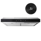 FIREGAS hotte aspirante sous armoire 60cm, évacuation et recirculation avec filtre CC130, commande par écran tactile