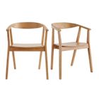 Miliboo - Chaises scandinaves en bois clair (lot de 2) BAHIA