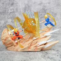 Figurine Dragon Ball Z - Goku VS Vegeta - Hauteur 17 cm - Modèle Anime Collection Manga