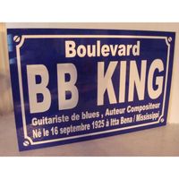 BB KING objet collector pour fan - PLAQUE DE RUE  cadeau original série limitée 