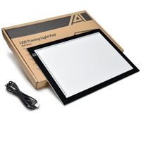 LED Tablette Lumineuse - HUAIMEIPIN - Table à dessin - Avec échelle pour papier A3 - L 47 x P 34,5 x H 0,5 CM
