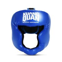 bleu - L - Casque De boxe en PU pour hommes et femmes, karaté Muay Thai Guantes De Boxeo Free Fight MMA Sanda
