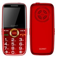 Guwet GSM Téléphone Portable Senior Débloqué,Dual-SIM,Grandes Touches Bouton SOS,Batterie 1800 mAh