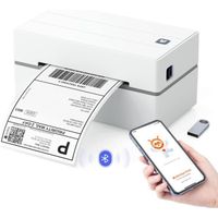 MUNBYN Imprimante d'étiquettes d'expédition Bluetooth imprimante Thermique sans Fil 4x6 pour Colis et Petites Entreprises Domicile