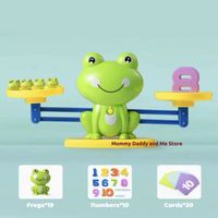 JEU D'APPRENTISSAGE,Frog A--Mini Balance de grenouille intelligente Montessori pour enfants, jouet de maths, jeu de société numériqu