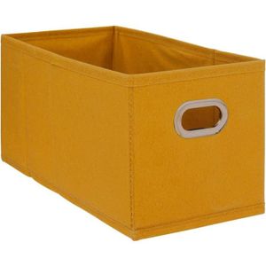 Boîte de rangement en tissu jaune - 31x31x31cm
