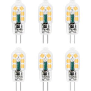 Ampoule G4 LED 12V 2W Blanc Chaud 3000K, 200lm, Équivalent Lampe Halogène G4  10W 20W, non-dimmable, Bi-pin G4 12V LED AC DC pour Lustre, Lampe de Table,  lot de 6 : 