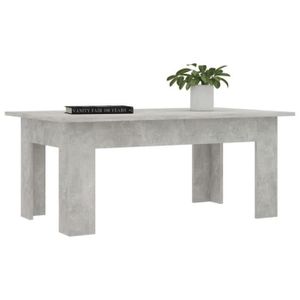 TABLE BASSE KAI Table basse Gris béton 100 x 60 x 42 cm Aggloméré