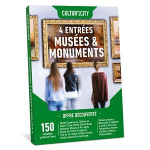 COFFRET SÉJOUR Cultur'In the city - Coffret Cadeau Culture pour 4 - 300 expositions Box DECOUVERTE 150 musés et monuments
