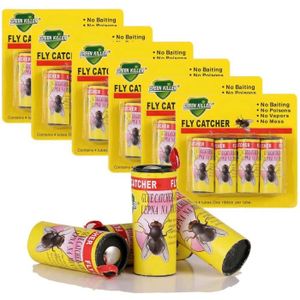 Pièges à mouches en plastique PP jaune, 10x20cm, autocollants en papier,  attrape-mouche pour plantes, panneau collant - AliExpress
