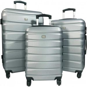 3er Set Valise mcw-d54a Voyage valise coque rigide valise trolley noir Standard 