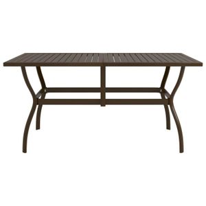 TABLE DE JARDIN  JNG Table de jardin Marron 140x80x72 cm Acier 111640