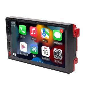 AUTORADIO HURRISE Stéréo de voiture Lecteur multimédia de voiture 7 pouces avec caméra de recul Double Din HD Support Carplay Bluetooth