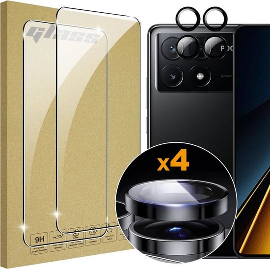 Pack De 6 Films De Protection Écran Pour Xiaomi Poco X6 Pro - Avant + Caméra - Verre Trempé - Marque Savvies - Neuf