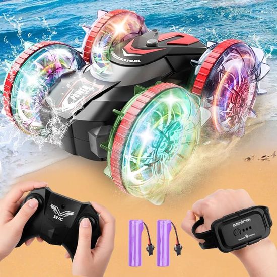 RC Voiture Télécommandée - 4WD Stunt Car Avec Batterie Rechargeable, Rotation à 360 Degrés