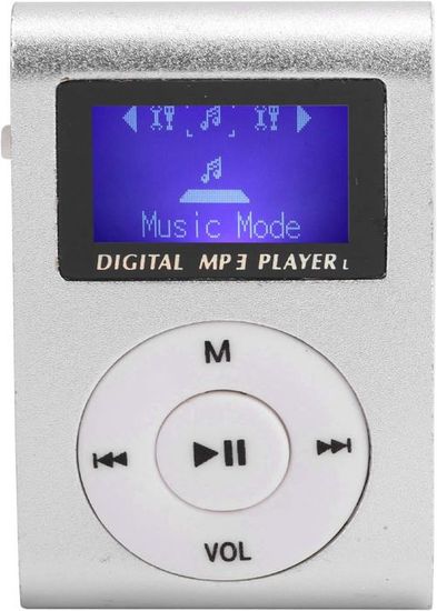 Mini Lecteur MP3 Portable Avec Écran LCD - Clip Pour Sport Et Plein Air - Support Carte Mémoire Jusqu'à 32Go