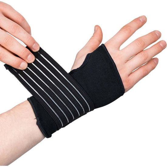 Attelle De Poignet Musculation 1 Paire - Support élastique Réglable Pour Tendinite, Haltérophilie - Taille Unique